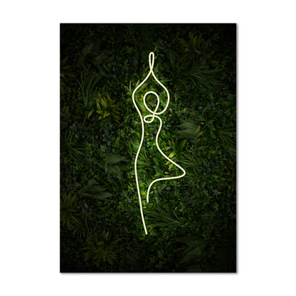 Yoga Tree Pose Neon